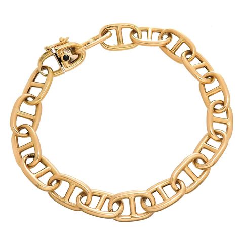 hermes sterling round link bracelet|Hermes kelly bracelet yellow gold.